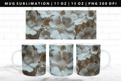 Flower 11oz, 15oz Mug Sublimation | Mug Wrap PNG Product Image 1