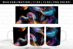 Flower 11oz, 15oz Mug Sublimation | Mug Wrap PNG Product Image 1