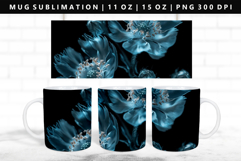 Flower 11oz, 15oz Mug Sublimation | Mug Wrap PNG Product Image 1