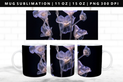 Flower 11oz, 15oz Mug Sublimation | Mug Wrap PNG Product Image 1