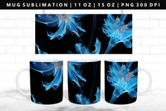 Flower 11oz, 15oz Mug Sublimation | Mug Wrap PNG Product Image 1