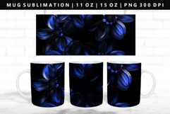 Flower 11oz, 15oz Mug Sublimation | Mug Wrap PNG Product Image 1