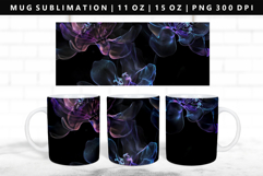 Flower 11oz, 15oz Mug Sublimation | Mug Wrap PNG Product Image 1