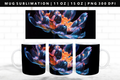Flower 11oz, 15oz Mug Sublimation | Mug Wrap PNG Product Image 1