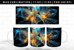 Flower 11oz, 15oz Mug Sublimation | Mug Wrap PNG Product Image 1