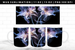 Flower 11oz, 15oz Mug Sublimation | Mug Wrap PNG Product Image 1