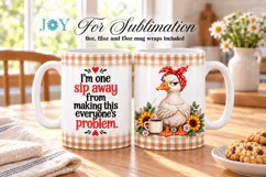 SARCASTIC QUOTE SUBLIMATION MUG DESIGN, COFFEE MUG WRAP Product Image 2