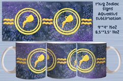 Mug zodiac signs Aquarius sublimation