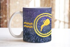 Mug zodiac signs Aquarius sublimation