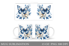 Butterfly Mug Sublimation. Butterfly Mug Design Product Image 1