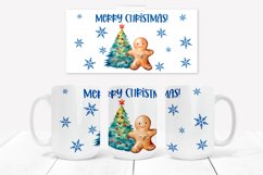 Christmas gingerbread man mug sublimation design wrap 15 Oz, Christmas mug wrap design, Christmas gingerbread man sublimation.