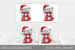 Letter B Mug Sublimation. Christmas Mug Sublimation Product Image 1