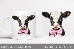 Cute Cow Mug Design. Cute Cow Mug Sublimation Product Image 1