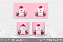 Christmas Bear Mug Design. Christmas Mug Sublimation Product Image 1