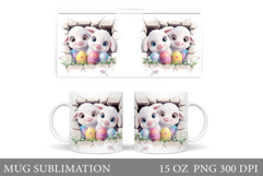Lamb Easter Mug Sublimation. Easter Lamb Mug Design Product Image 1