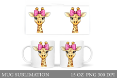 Cute Giraffe Mug Design. Cute Giraffe Sublimation Product Image 1