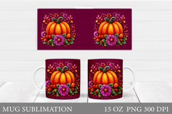Pumpkin Mug Sublimation. Pumpkin Mug Design Product Image 1
