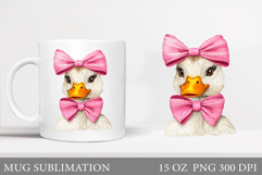 Cute Duck Mug Design. Cute Duck Sublimation Product Image 1