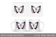 Butterfly Mug Design. Butterfliy Mug Sublimation Product Image 1