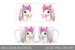 Cute Horse Mug Design. Horse Sublimation Product Image 1