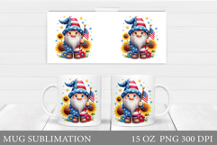 Patriotic Gnome Mug Design. Patriotic Mug Sublimation Product Image 1