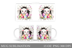 Lamb Easter Mug Sublimation. Easter Lamb Mug Design Product Image 1