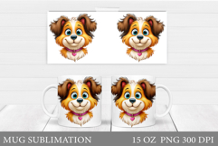Cute Dog Mug Sublimation. Cute Dog Sublimation Product Image 1