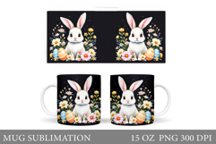 Easter Bunny Mug Design. Easter Mug Wrap Sublimation Product Image 1
