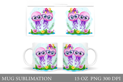 Jellyfish Mug Design. Jellyfish Sublimation Product Image 1