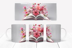 3D Book Flower Sublimation Mug Set, Floral Book Wrap Bundle Product Image 8