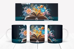 3D Book Flower Sublimation Mug Set, Floral Book Wrap Bundle Product Image 7