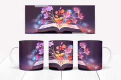 3D Book Flower Sublimation Mug Set, Floral Book Wrap Bundle Product Image 4