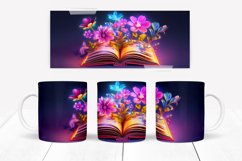 3D Book Flower Sublimation Mug Set, Floral Book Wrap Bundle Product Image 12