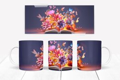 3D Book Flower Sublimation Mug Set, Floral Book Wrap Bundle Product Image 11