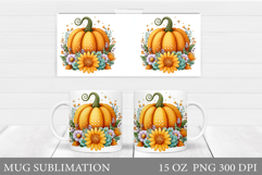 Pumpkin Mug Sublimation. Pumpkin Mug Design Product Image 1