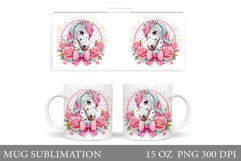 Cute Horse Mug Design. Horse Sublimation Product Image 1