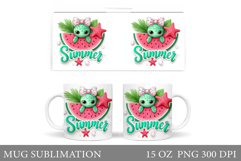 Cute Turtle Mug Design. Sea Turtle Sublimation Product Image 1