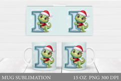 Letter I Mug Sublimation. Christmas Mug Sublimation Product Image 1