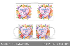 Mother's Day Mug Sublimation. Flowers Mug Design Product Image 1
