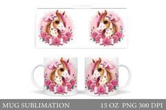 Cute Horse Mug Design. Cute Horse Sublimation Product Image 1