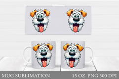 Cute Dog Mug Sublimation. Funny Dog Mug Wrap Design Product Image 1