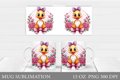 Cute Duck Mug Design. Cute Duck Mug Sublimation Product Image 1