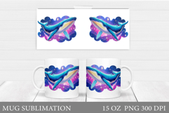 Whale Mug Sublimation. Sea Mug Design Product Image 1