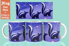 Stargazing Skunks Mug Design PNG Sublimation Product Image 1