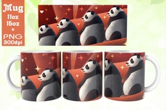 Panda Theater Mug Design PNG Sublimation File Product Image 1