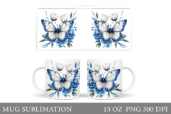 Butterfly Mug Design. Butterfliy Mug Sublimation Product Image 1