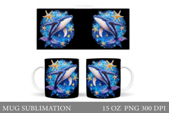 Whale Mug Sublimation. Sea Mug Design Product Image 1
