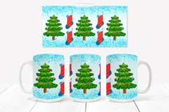 Christmas mug wrap 15 Oz | Christmas tree mug sublimation