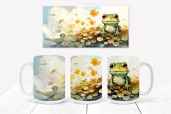 Frog flower mug design | Animal sublimation mug wrap