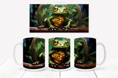 Frog mug wrap design | Stained glass frog mug wrap